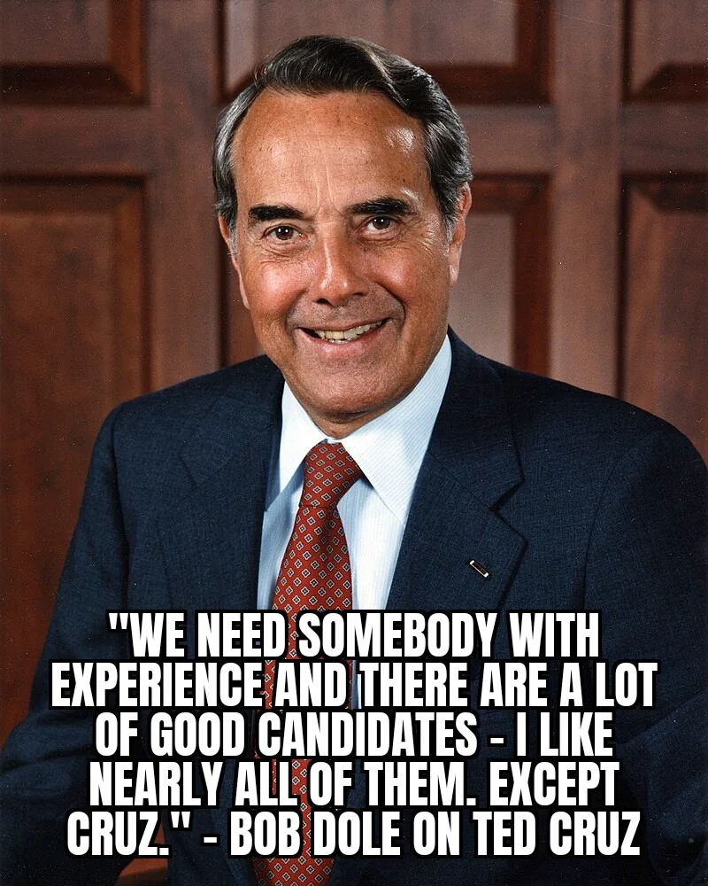 Bob Dole doesn't like him